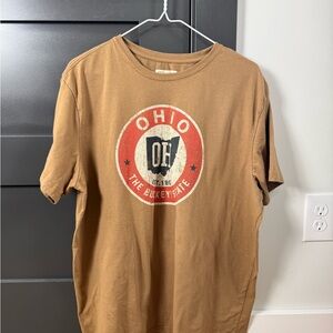 Ohio T Shirt Men’s Size 2XL Brown Buckeye State Travel Destination Tee